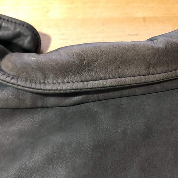 Mens Professional Leather Green Full Zip Leather Jacket Coat XL * - Picture 11 of 14